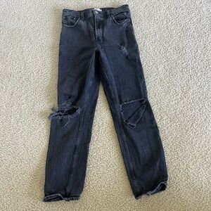 Abecrombie & Fitch Black Size 29/8 90s High Rise Straight Jeans